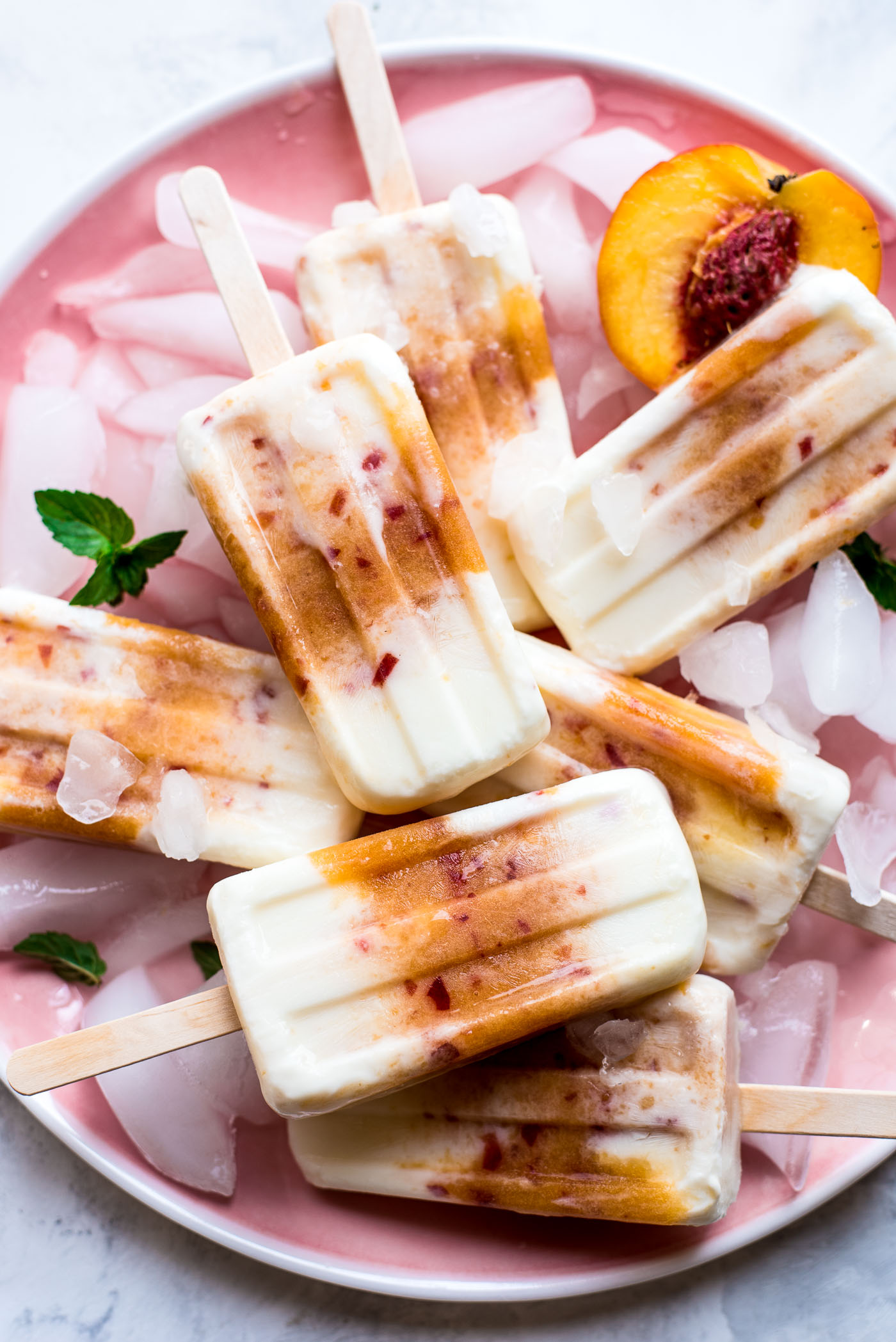 Creamy Nectarine Popsicles